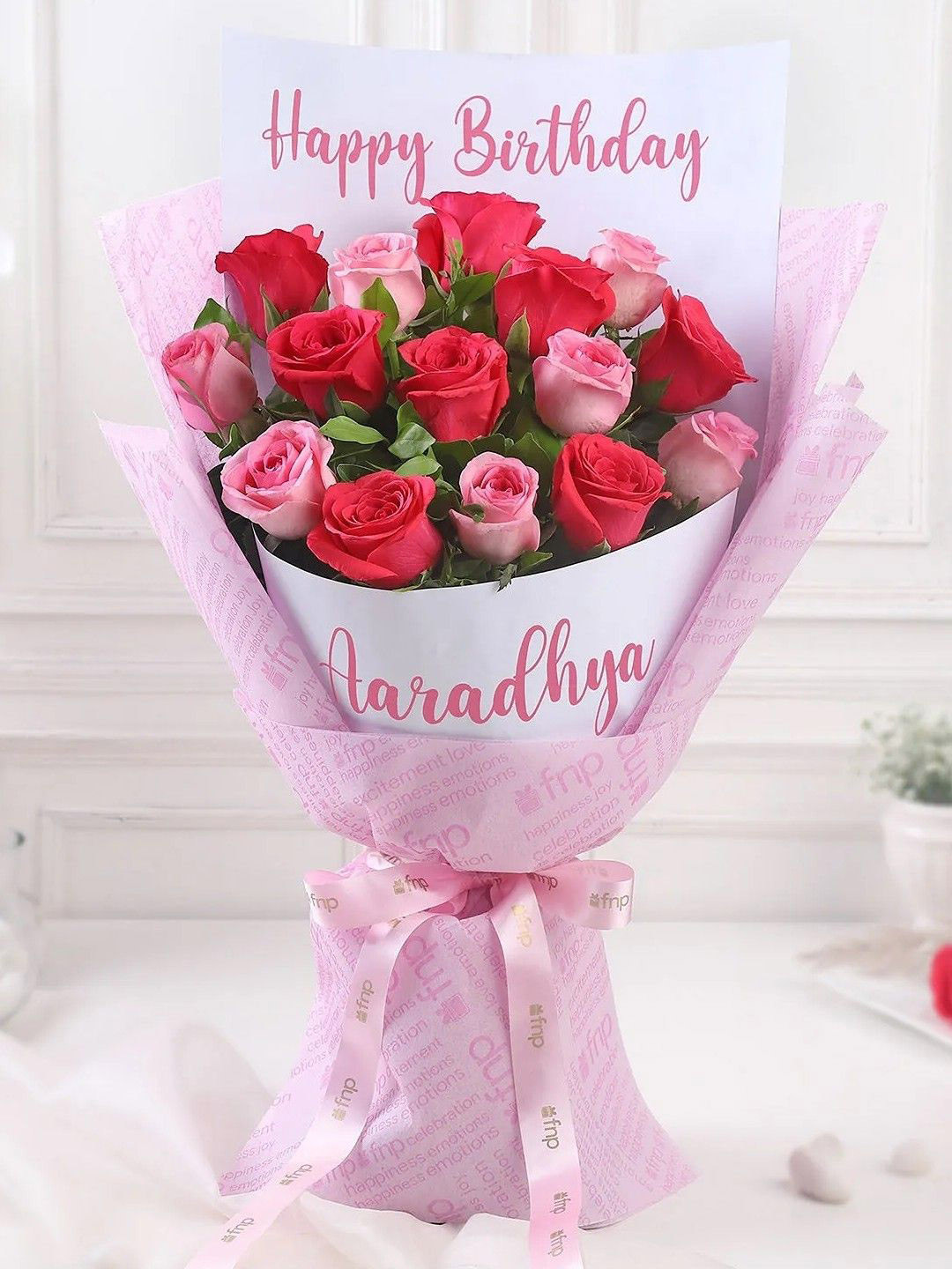 fnp Red 15 Pcs Roses Carnations Fresh Flower Bouquet