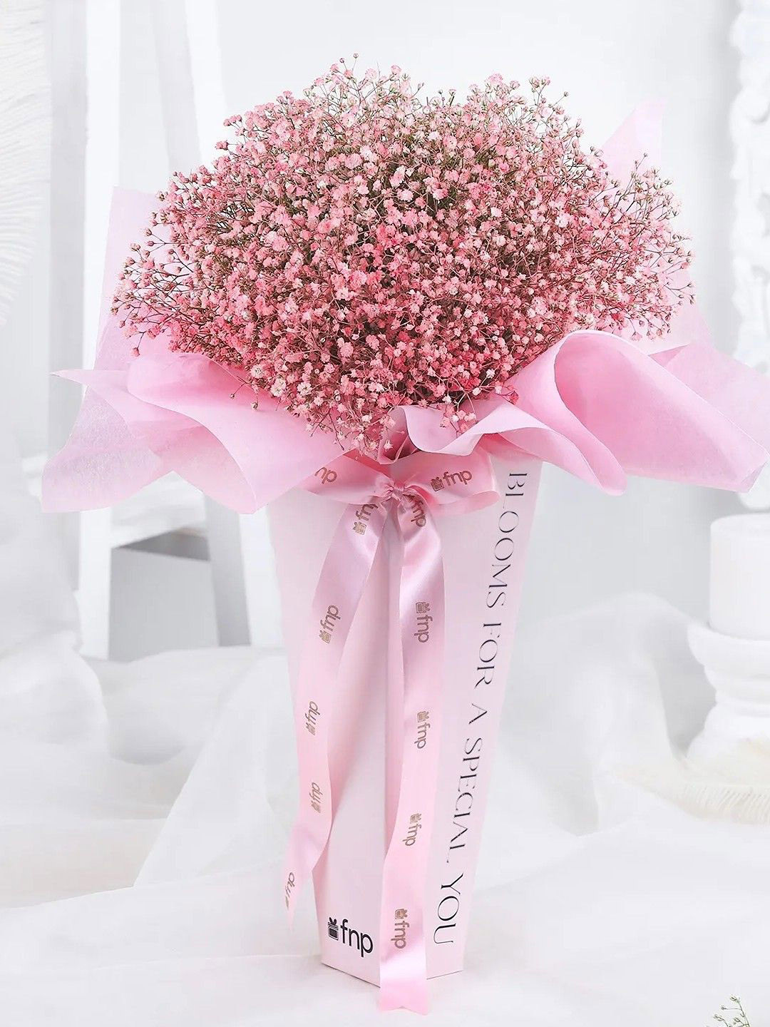 fnp 6 pieces Pink Gypsophila Fresh Flowers