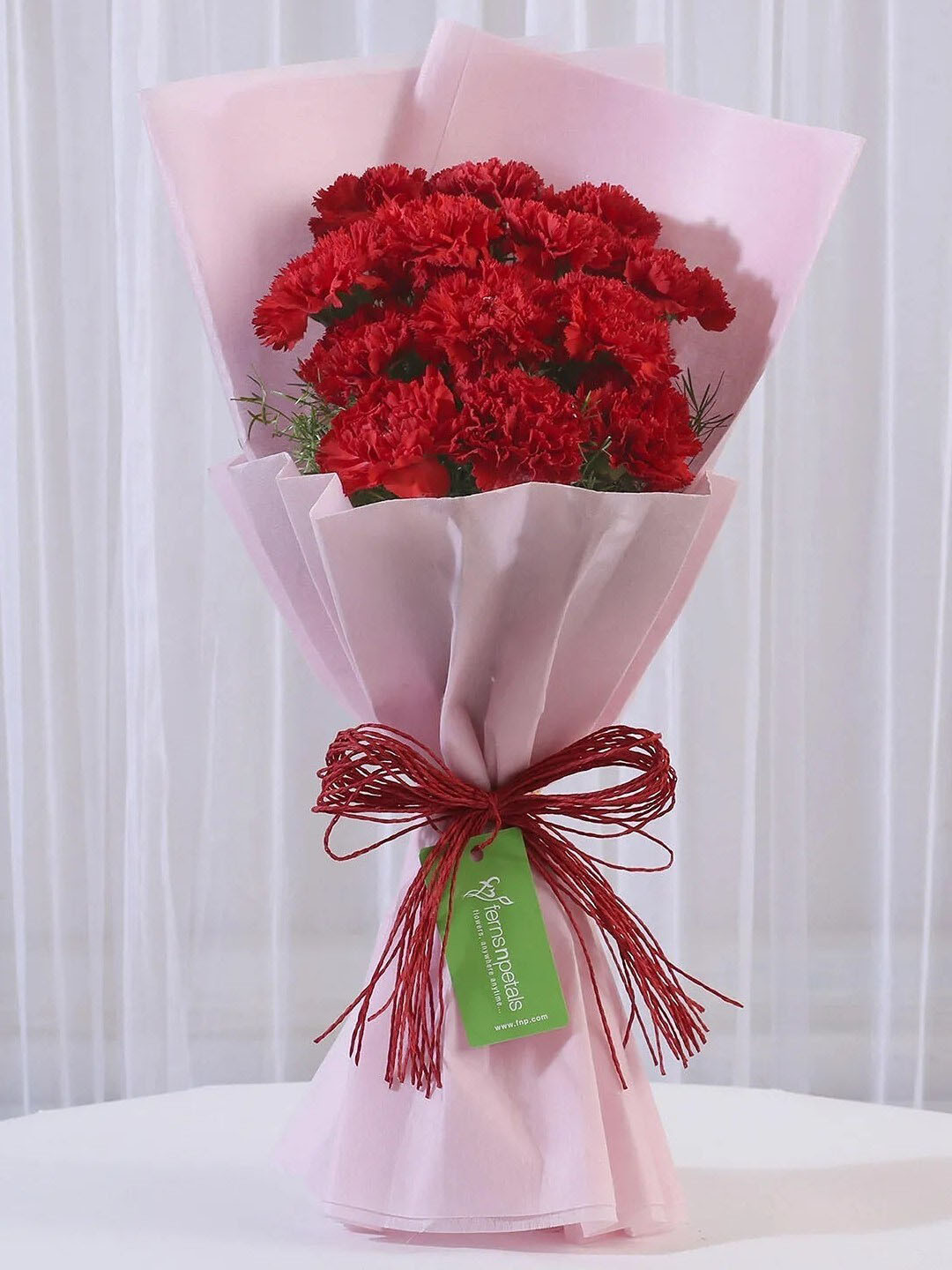 fnp Red 9 Pieces Carnation Flower Bouquet