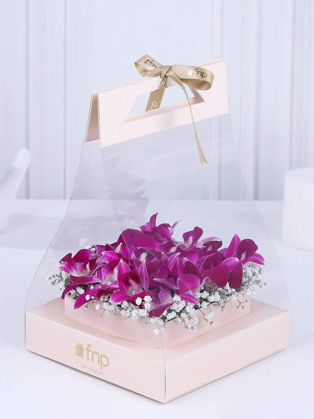 fnp Pink 4 Pieces Orchids Fresh Flowers Bouquet