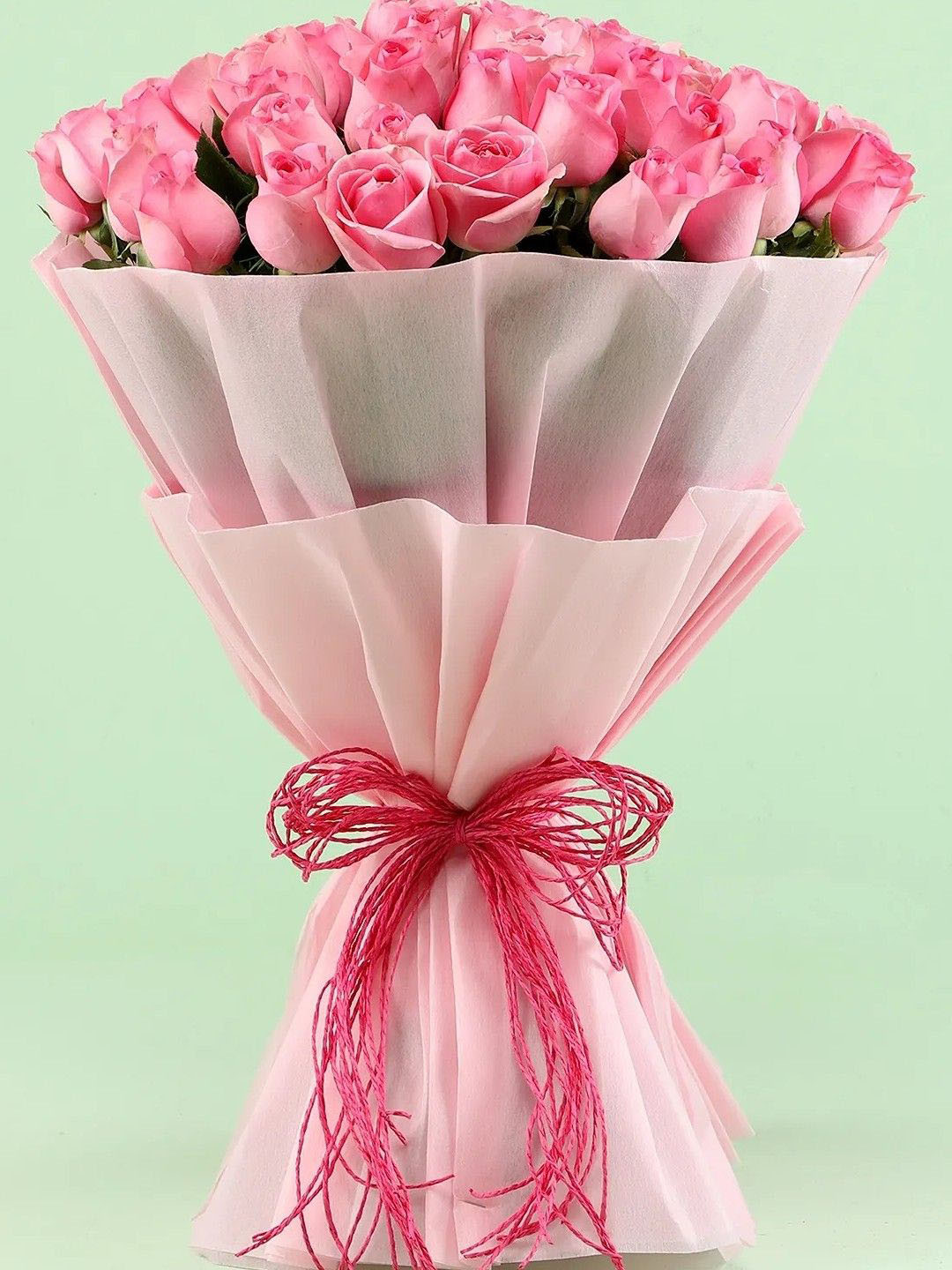 fnp Pink 50 Pieces Roses Fresh Flowers Bouquet