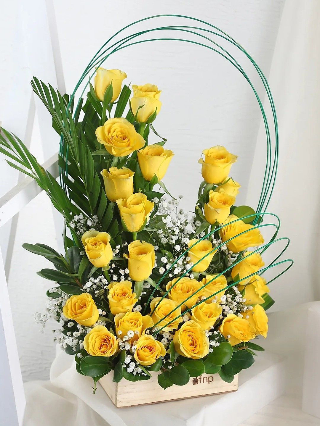 fnp Yellow 27 Pieces Roses Flower Bouquet