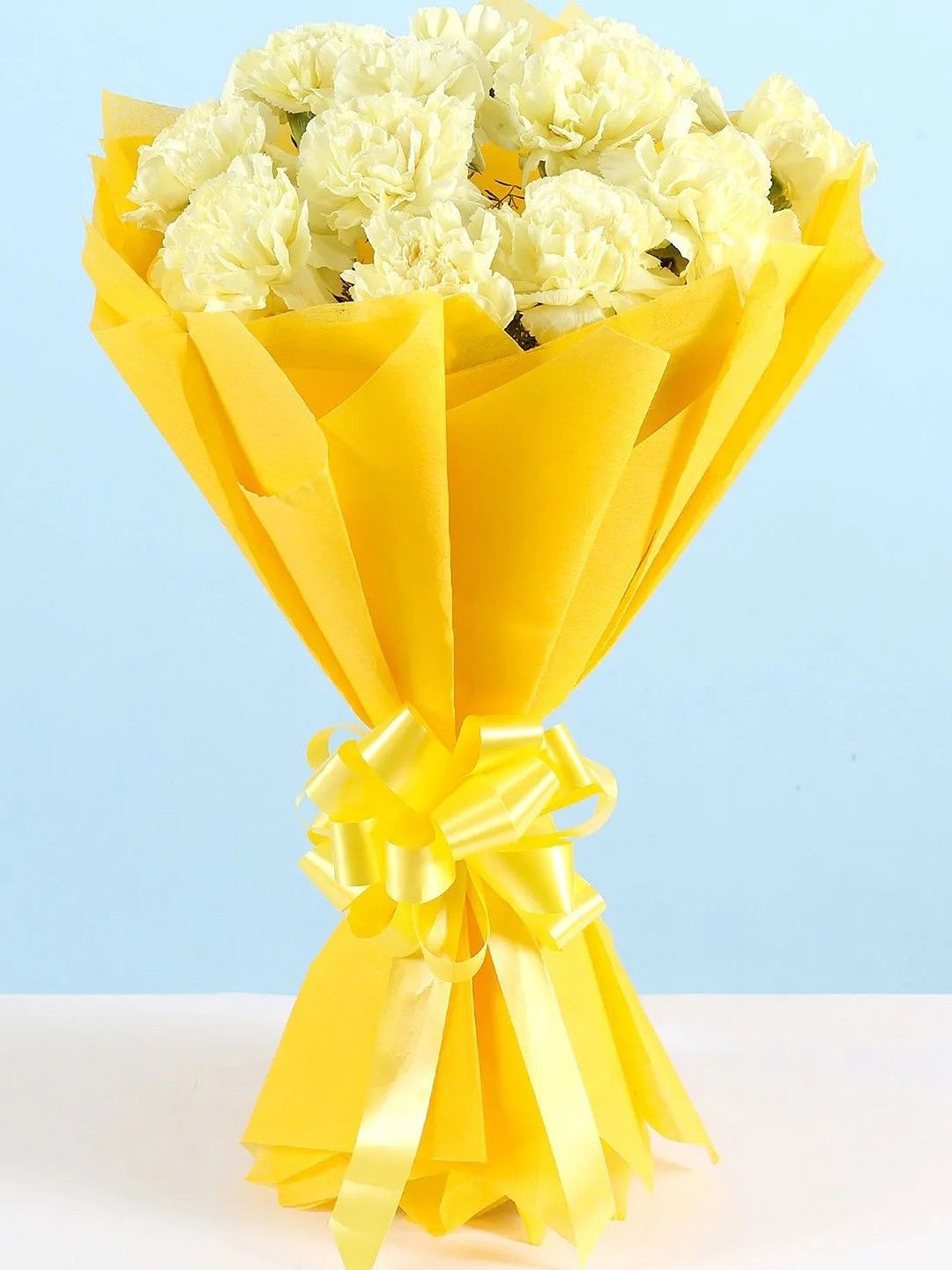 fnp Yellow 12 Pieces Carnation Fresh Flowers Bouquet