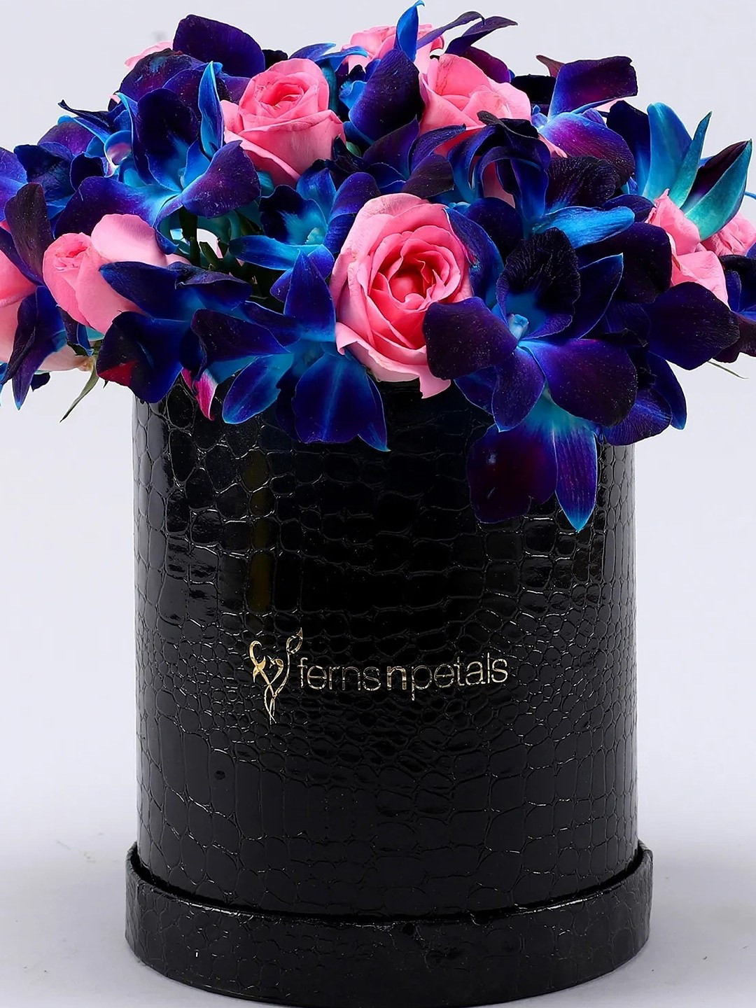 fnp Purple & Pink 25 Pieces Orchids & Roses Fresh Flowers