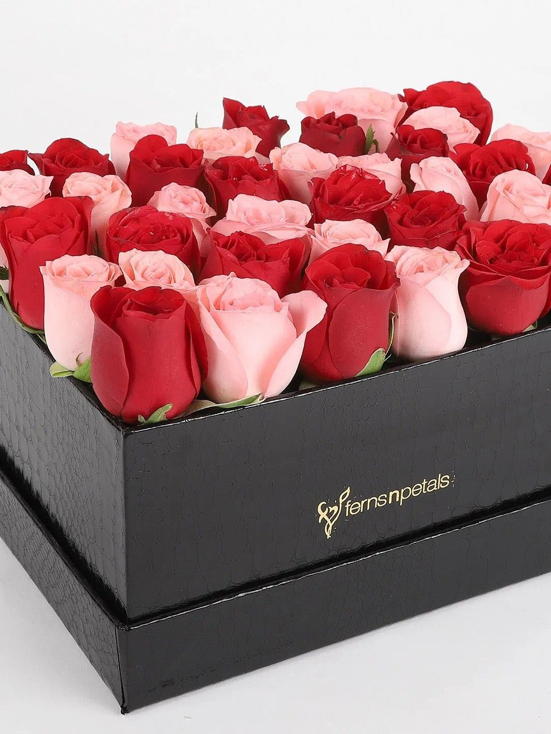 fnp Pink & Red 36 Pieces Roses Fresh Flowers Box