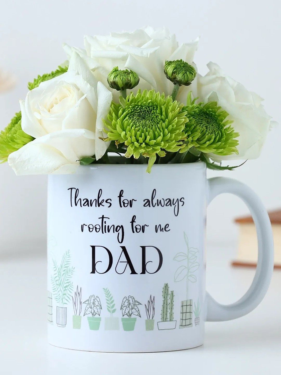 fnp Green 4-Pcs Roses Fresh Flowers Coffee Mug