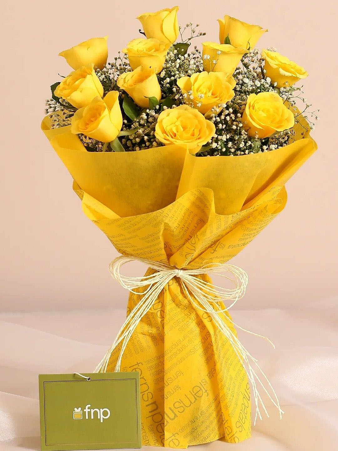 fnp Yellow 12 Pieces Roses Fresh Flowers Bouquet