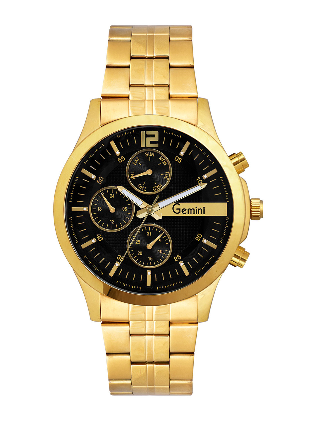 GEMINI Men Dial & Stainless Steel Bracelet Style Straps Analogue Watch BNS 1380YM02