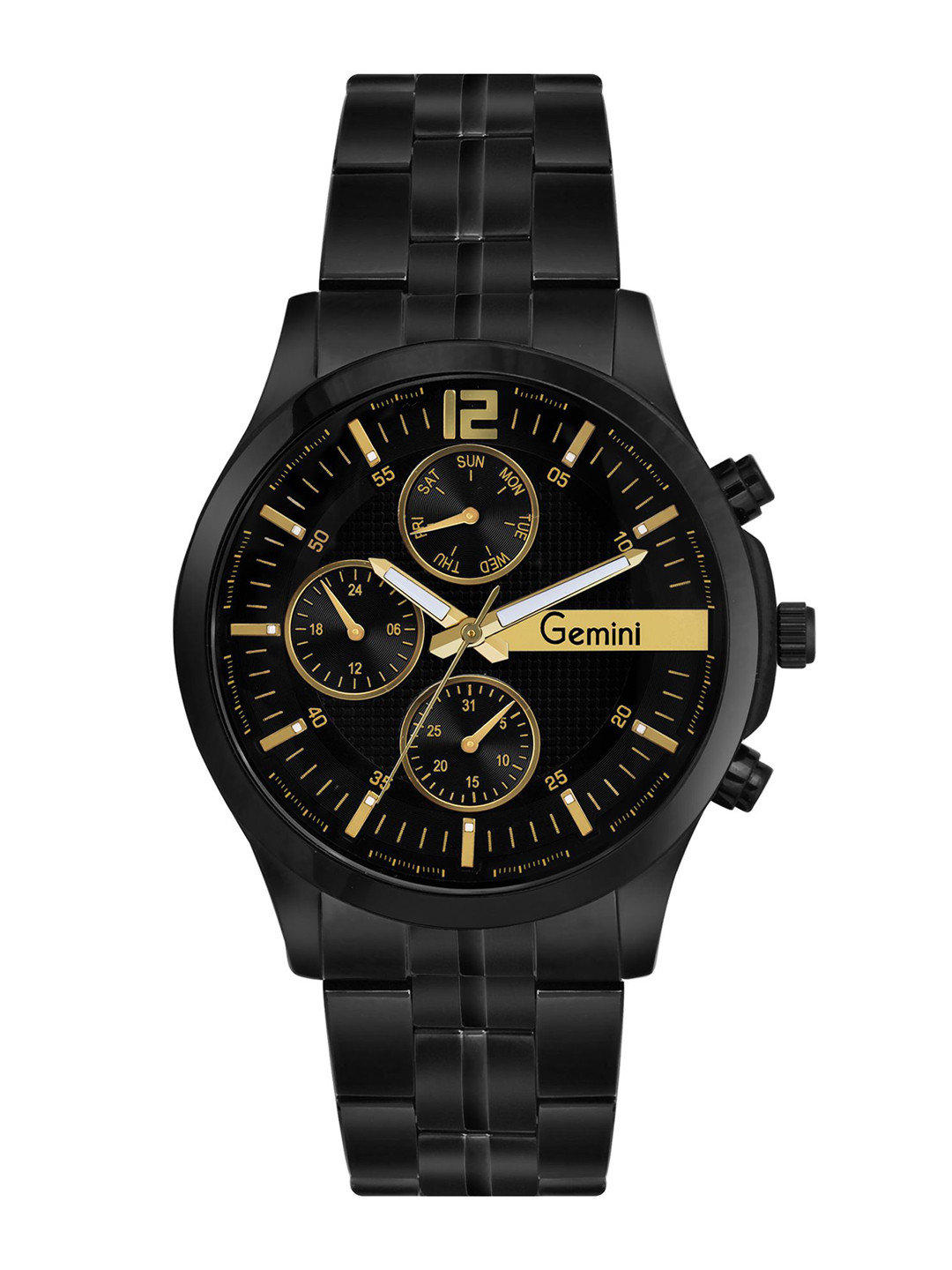 GEMINI Men Dial & Stainless Steel Straps Analogue Multi Function Watch BNS 1380NM01