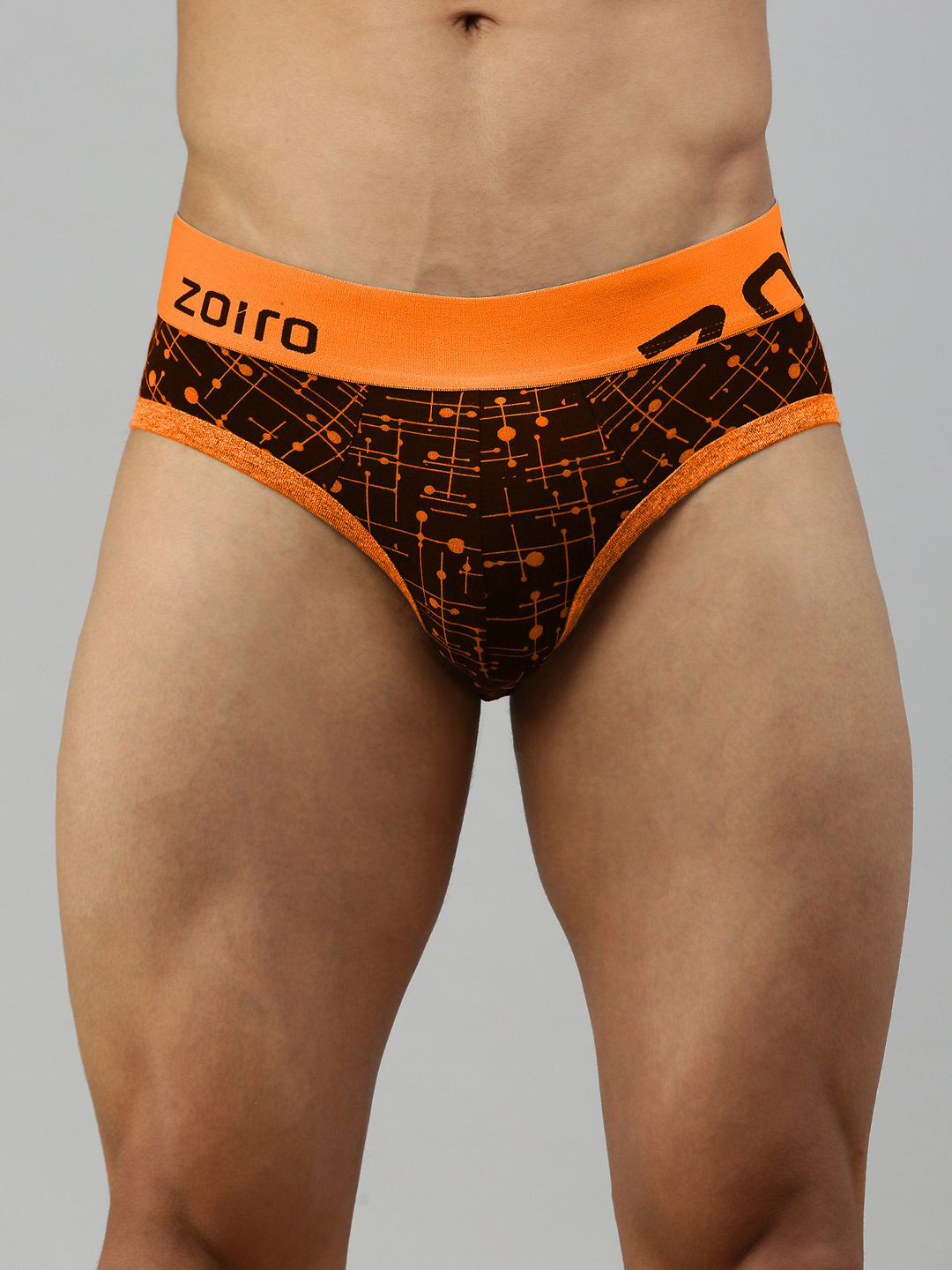 Zoiro Abstract Printed Basic Briefs ZO-BRI-1521-POPU-S-1PC