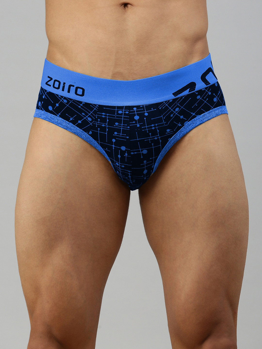 Zoiro Abstract Printed Cotton Basic Briefs ZO-BRI-1521-NISD-S-1PC