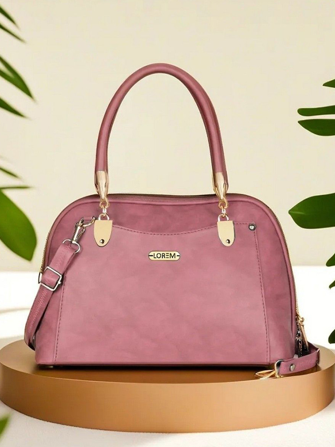 LOREM Women Pink Gorgeous Faux Leather Handbag