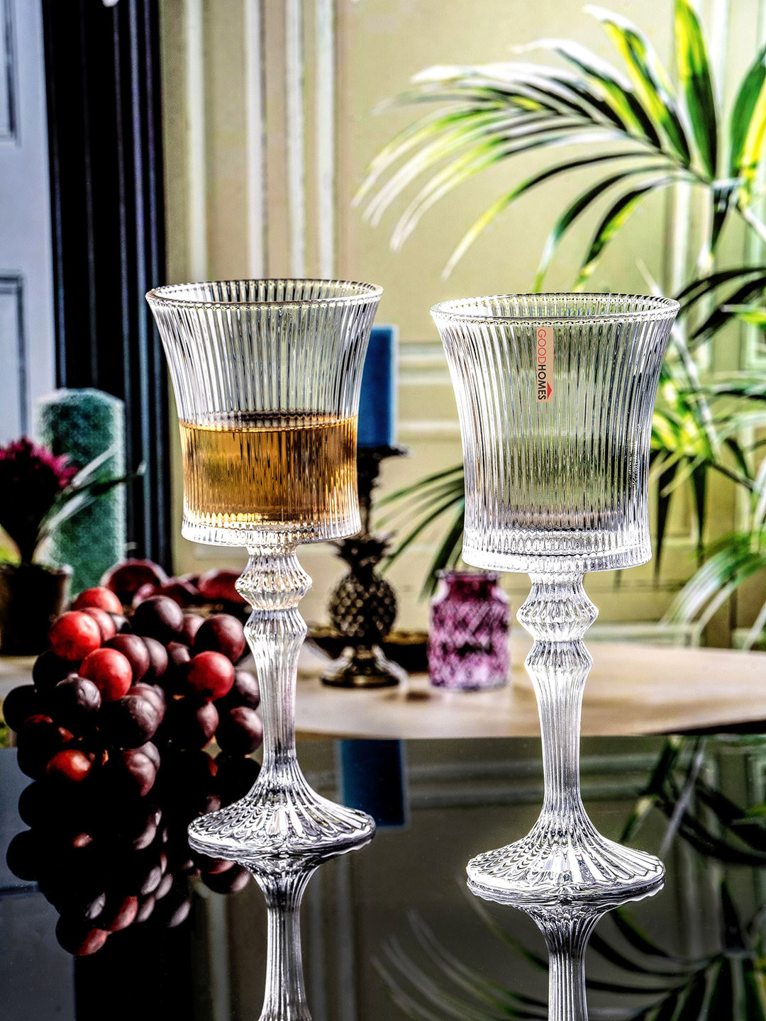 GOODHOMES Transparent 6 Pieces Glass Bar Glass 280ml