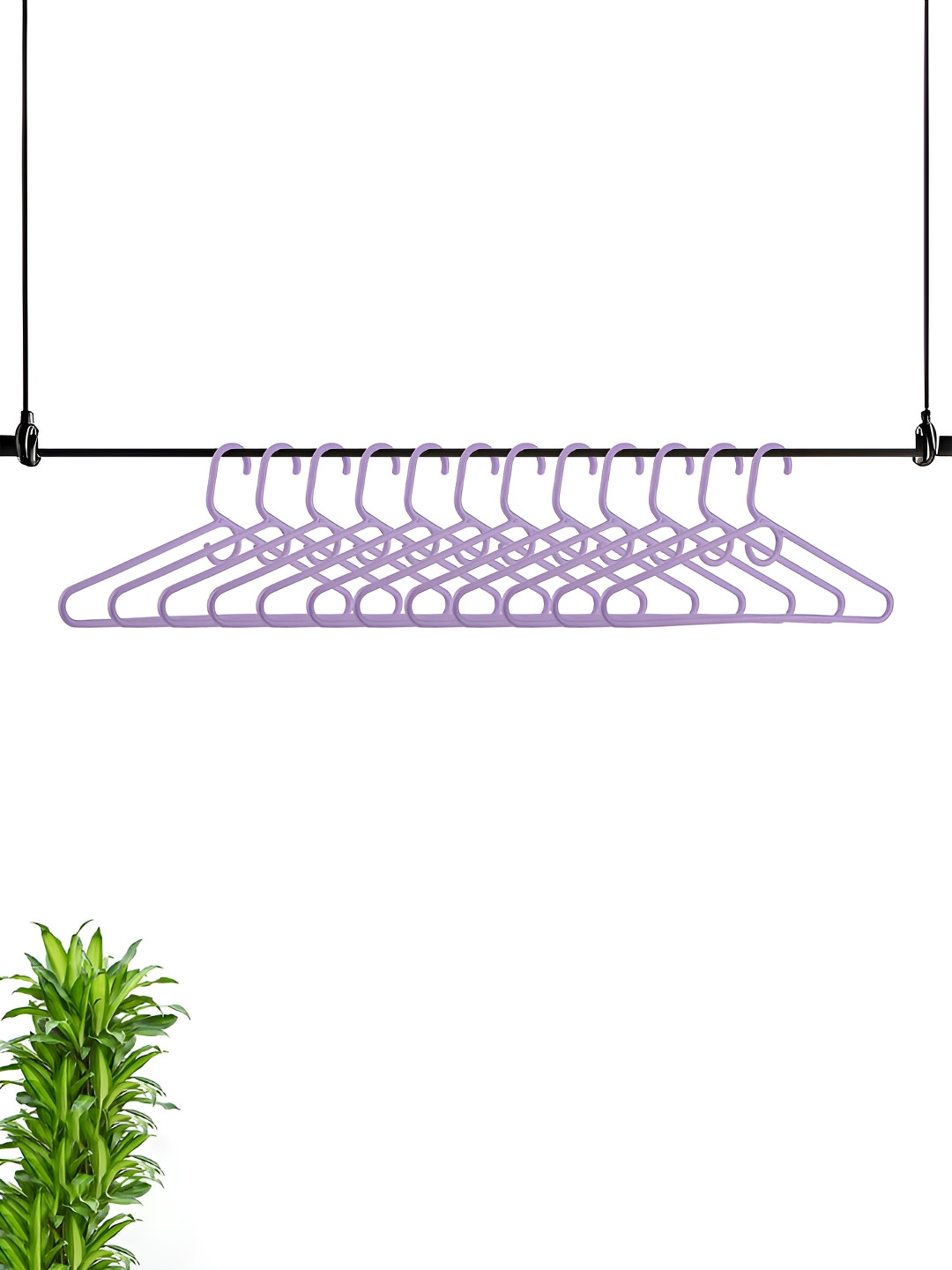Kuber Industries Purple 12Pieces Multi Purpose Bar Hangers