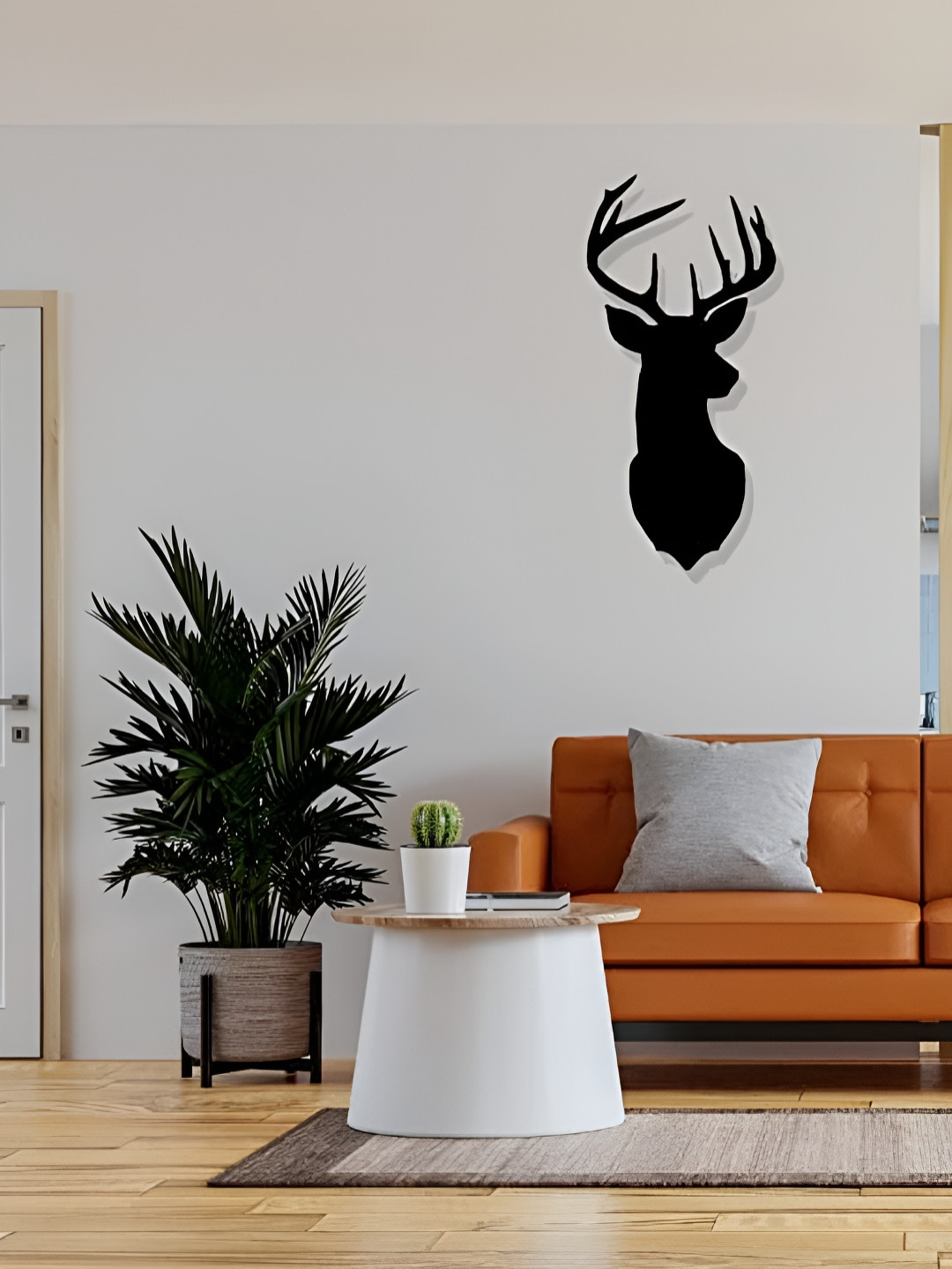 ARTROOMS Deer Metal Matte Hanging Hall Signs and Plaques-25In