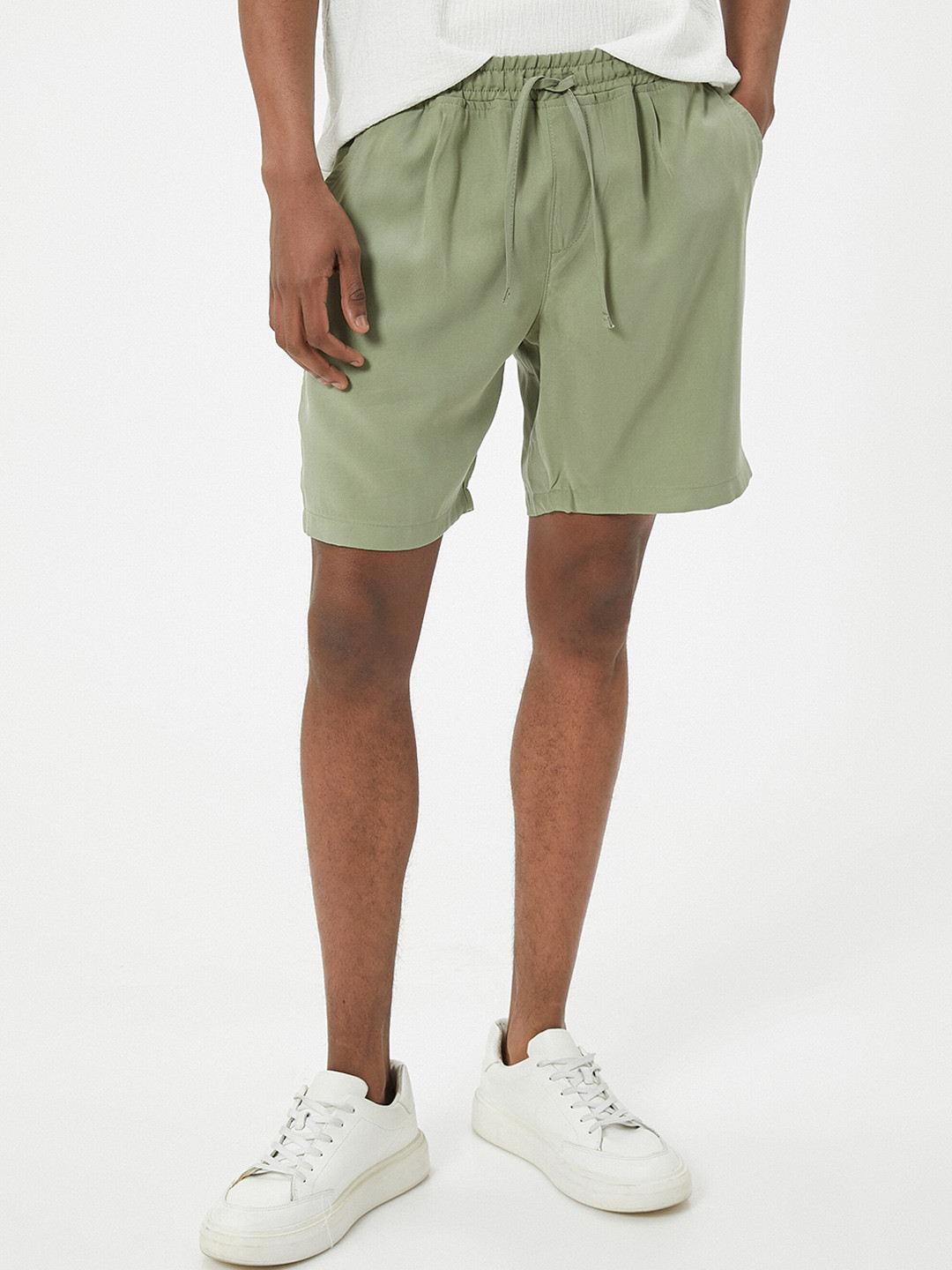 Koton Men Mid-Rise Chino Casual Shorts