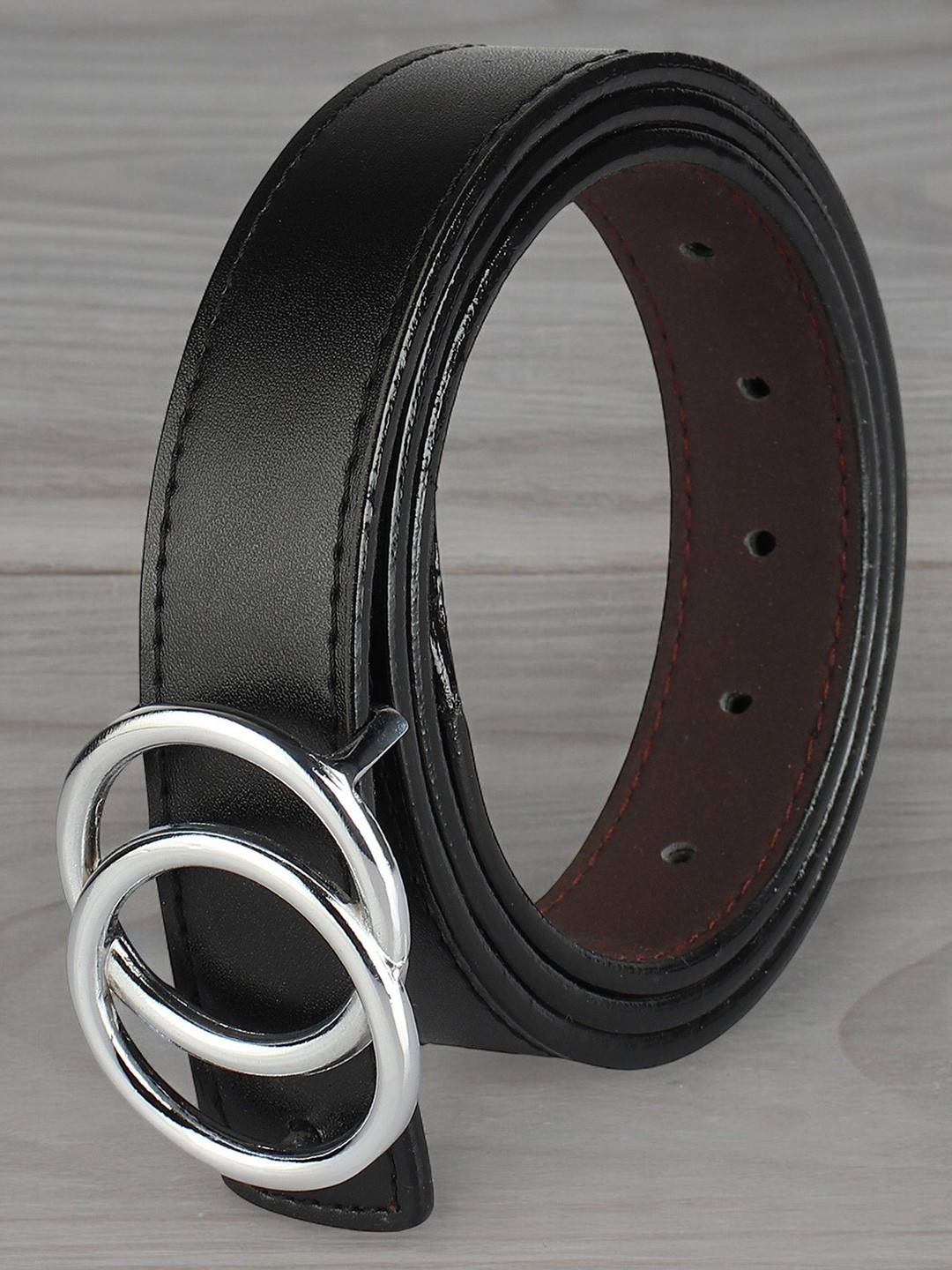 DressBerry Women Solid Push Pin Closure Casual Belt
