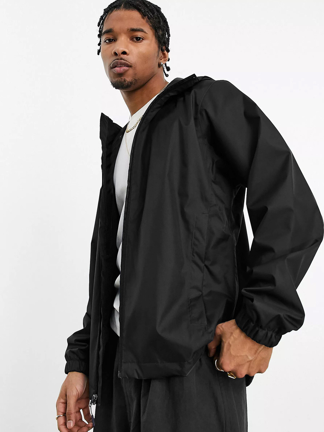 CAMISON Long Sleeve Hooded Rain Jacket
