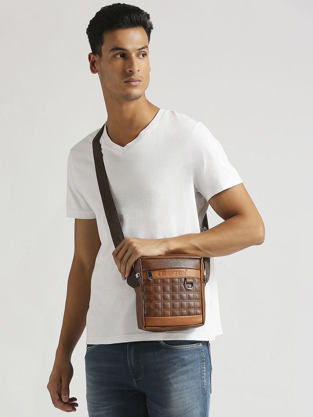 CRAYTON Messenger Sling Cross Body Bag with Multiple Pocket