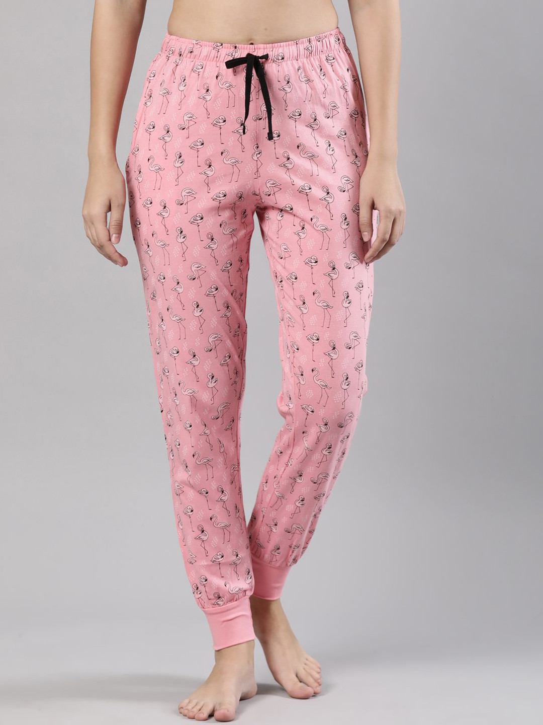 Femmora Women Abstract Printed Mid-Rise Pure Cotton Lounge Pants