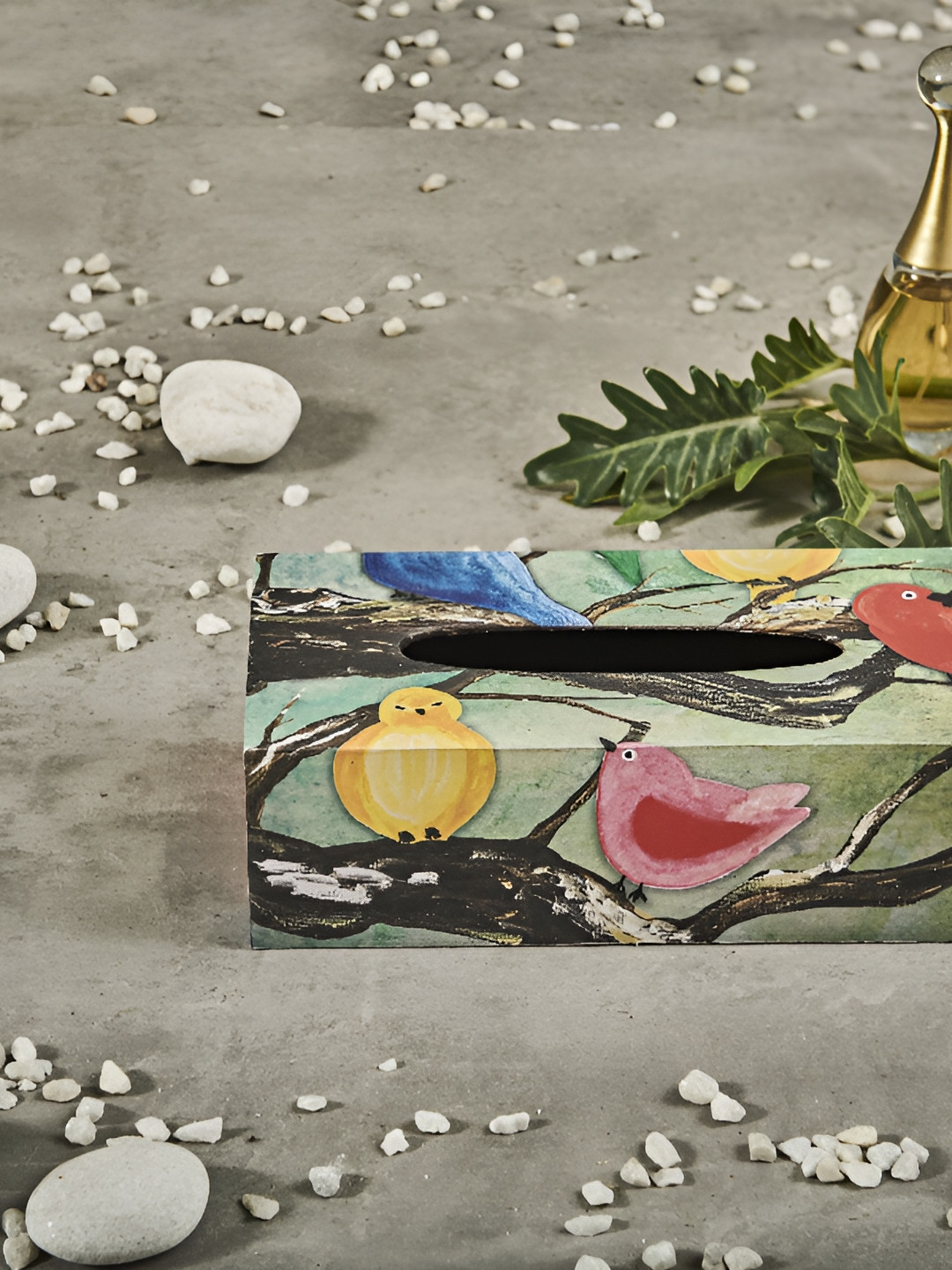 A Tiny Mistake Green & Red Printed Wooden Tissue Box  Holders