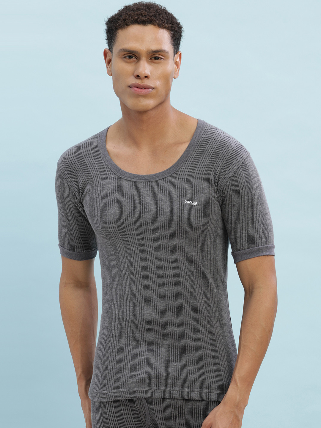 Dollar Ultra  Round Neck Half Sleeve Cotton Thermal Tops