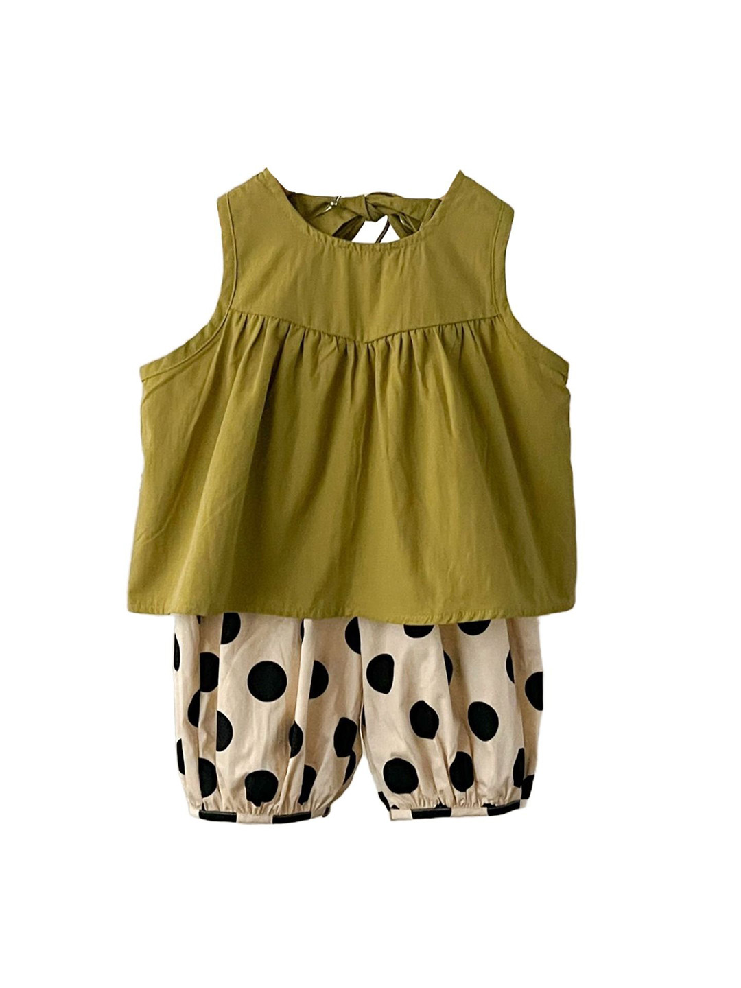 StyleCast x Revolte Girls Green & Black Top with Shorts