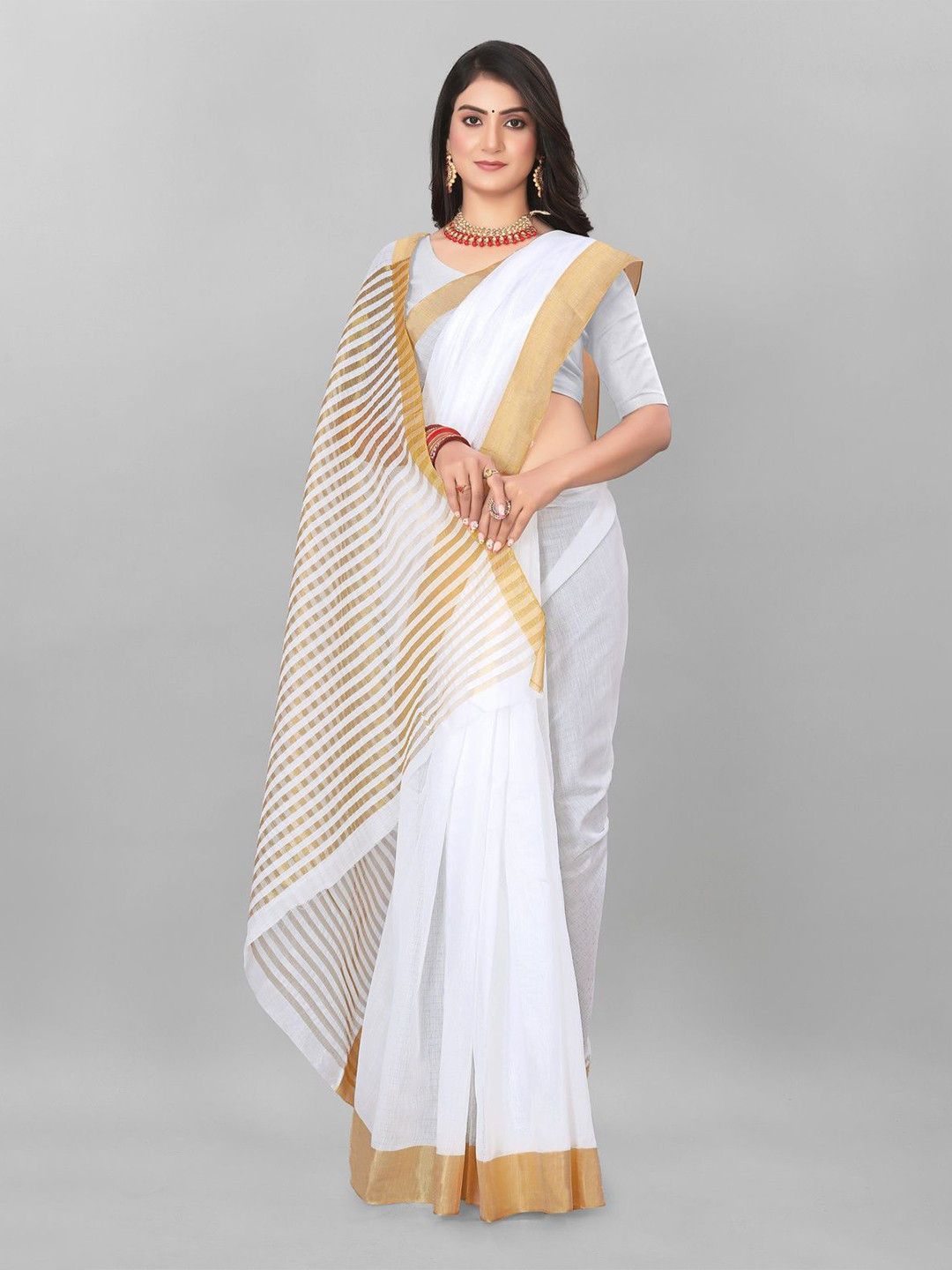 MAGNEITTA Organza Banarasi Saree