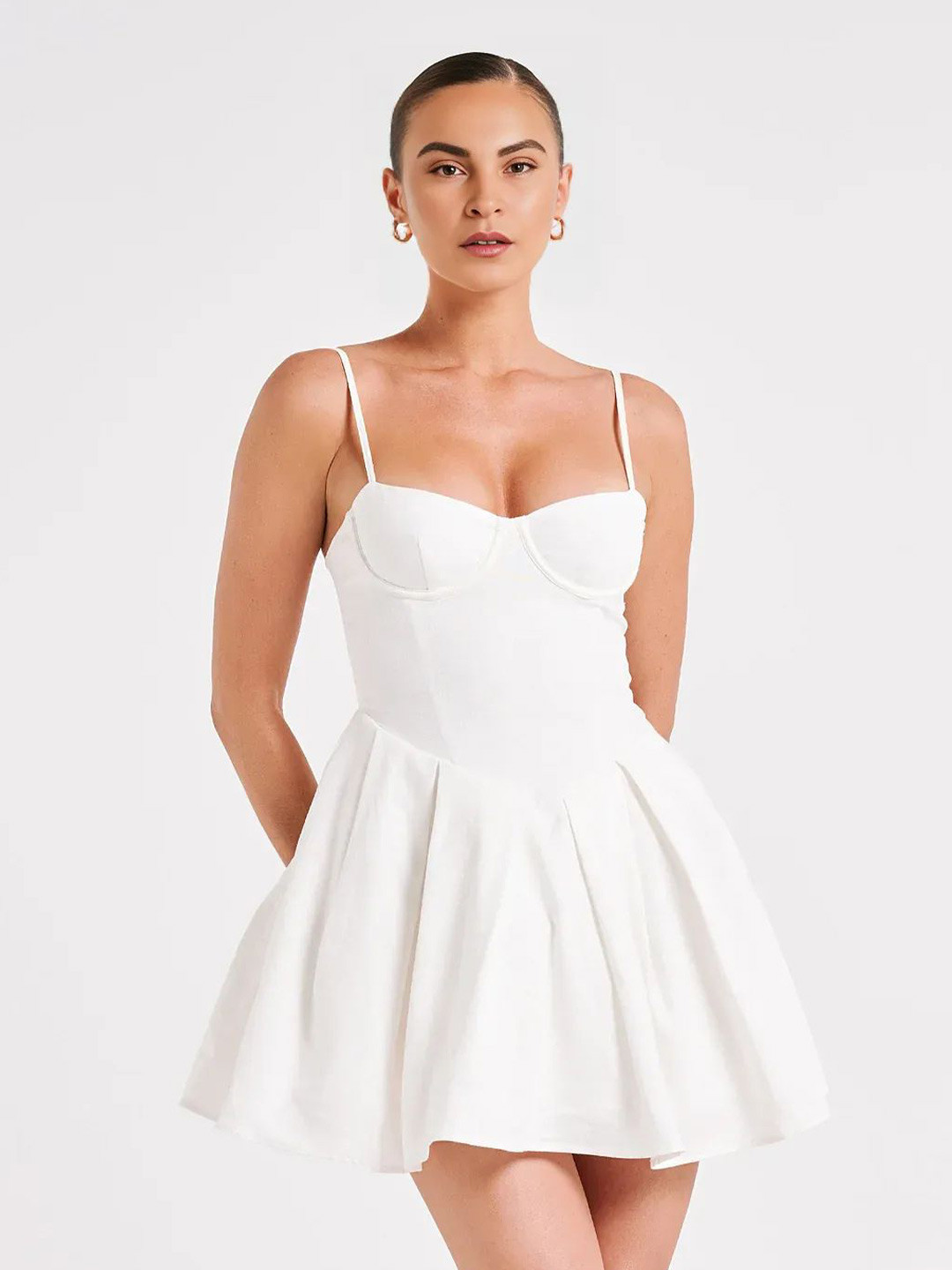 Bee Boe Linen Fit & Flare Dress