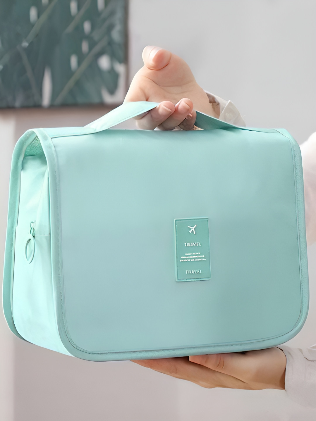 Aura Blue Water Resistant Makeup Accessories Storage Bag