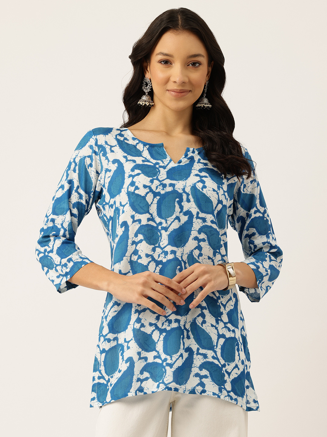 FERANOID Paisley Printed Pure Cotton Kurti