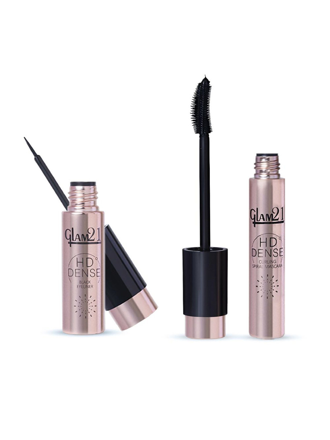 GLAM21 HD Dense Mascara & Eyeliner Combo - 10ml Each - Black