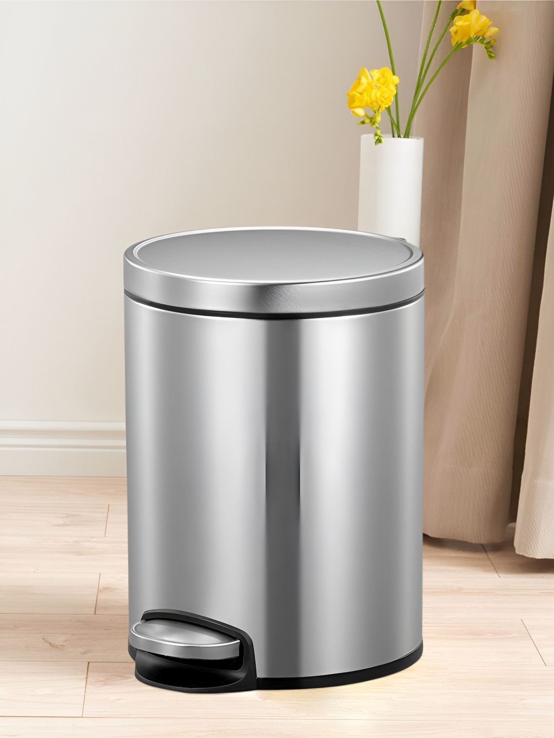 OBSESSIONS Metallic Toned Stainless Steel Dustbin 5L