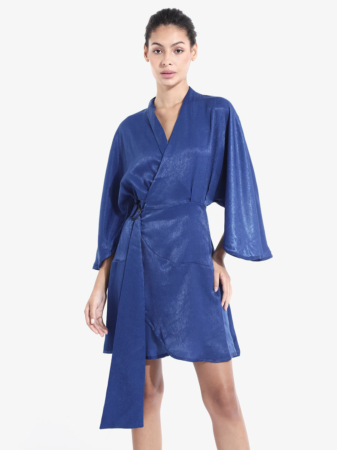 RAREISM Flared Sleeve Wrap Dress