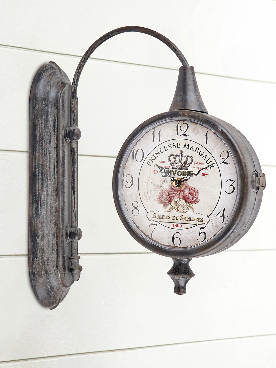 Home Centre Black & White Contemporary Wall Clock