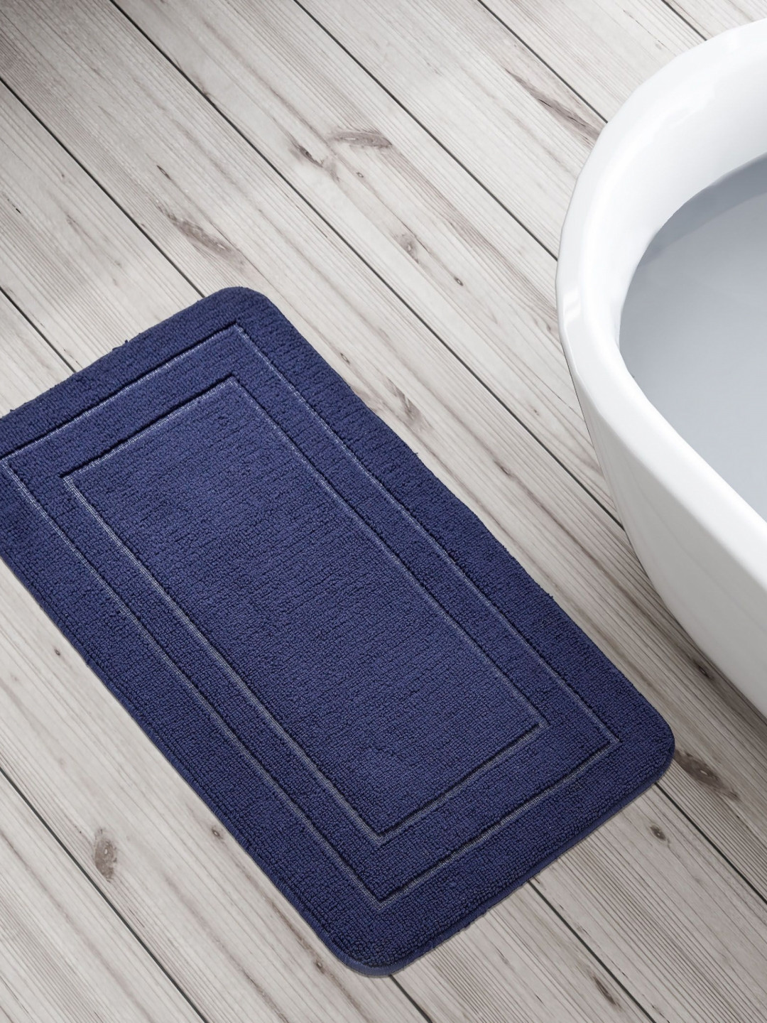 Home Centre Blue Anti-Slip Bath Rugs