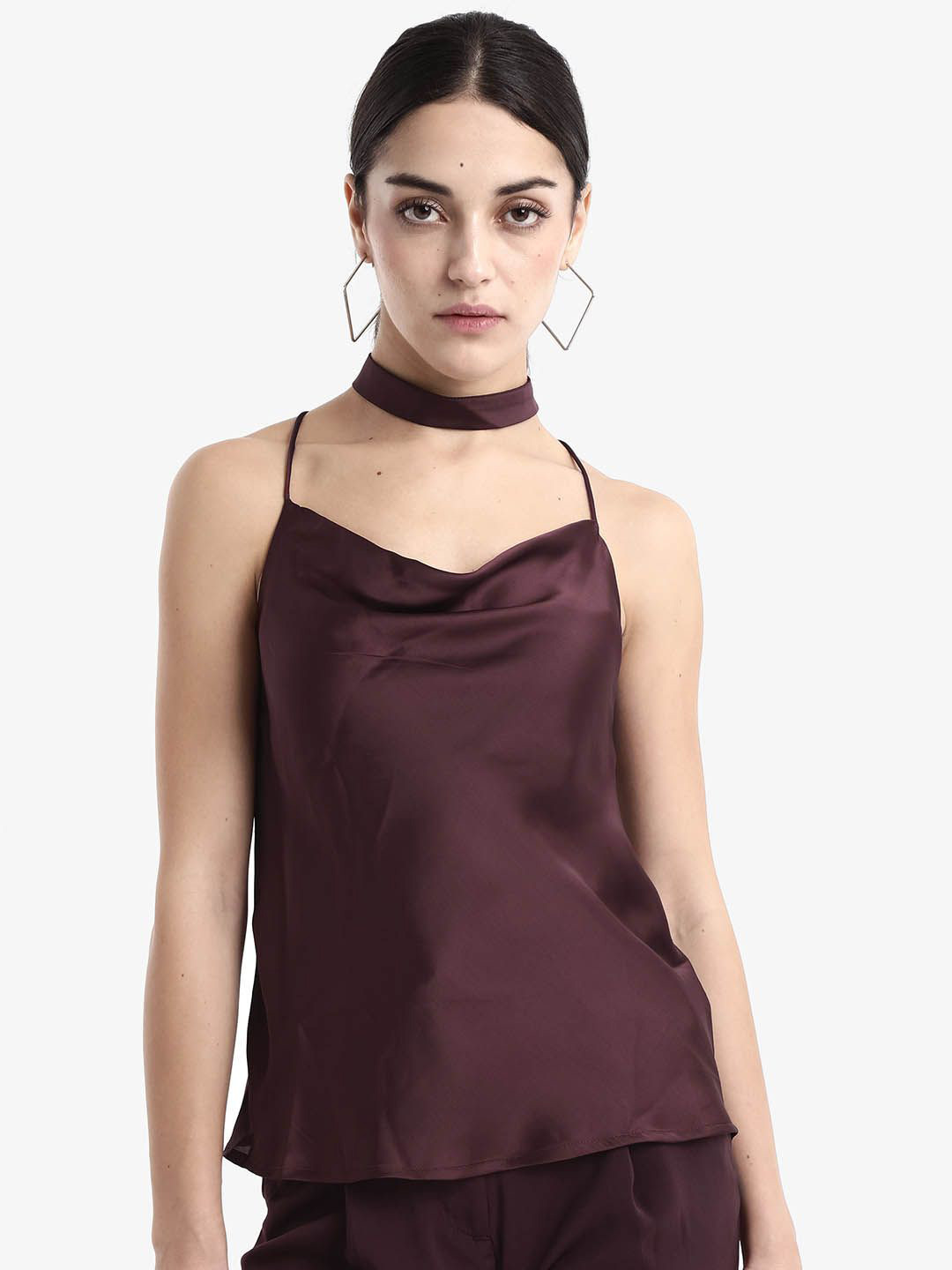 RAREISM Marano Primary Choker Neck Styled Back Top