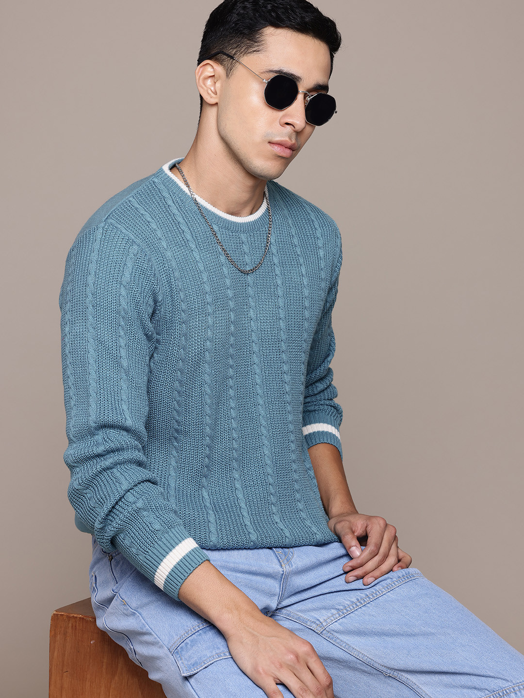 The Roadster Lifestyle Co. Cable Knit Pullover
