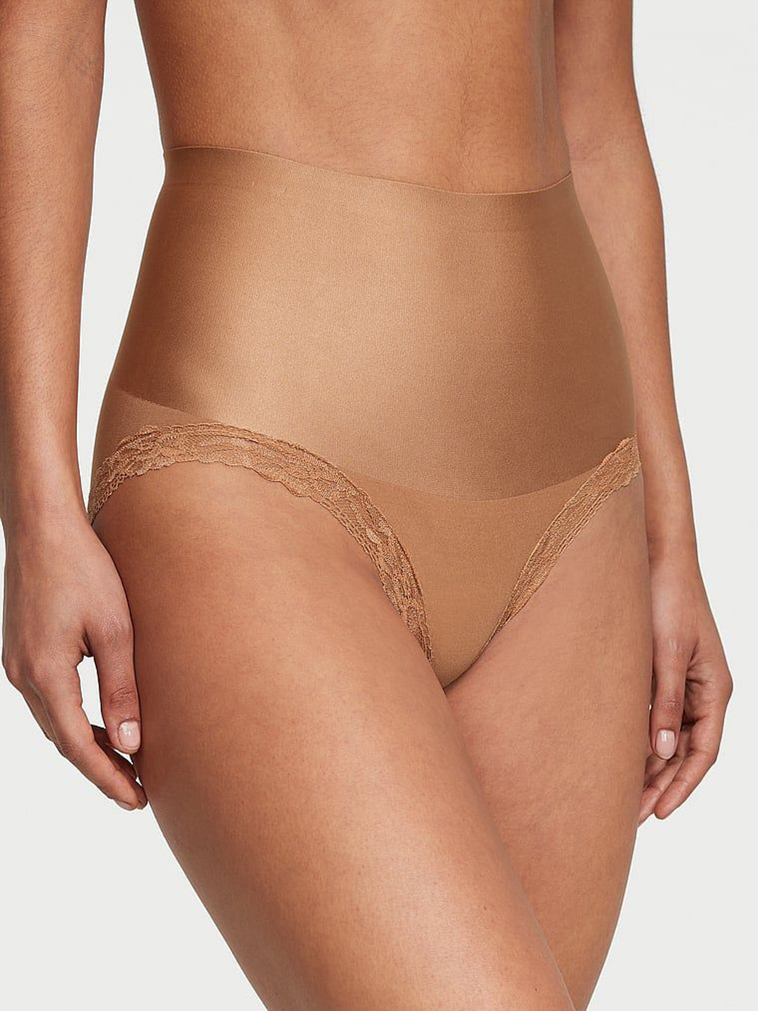 Victoria's Secret Body by Victoria Smoothing Shimmer Lace-Trim Brief Panty