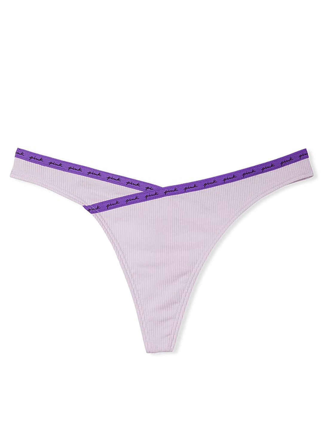 Victoria's Secret PINK Rib Logo Cotton Thong Panty