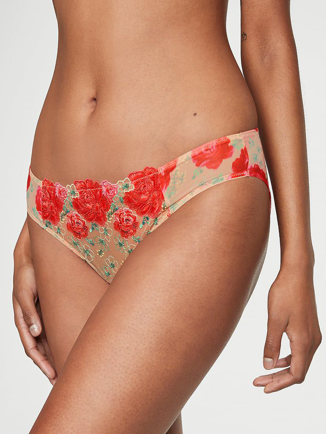 Victoria's Secret Dream Angels Floral Embroidery Cheekini Panty