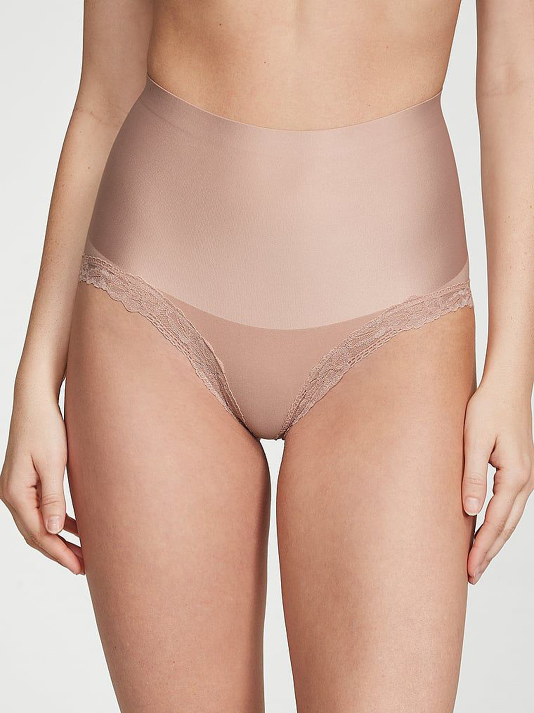 Victoria's Secret Body by Victoria Smoothing Shimmer Lace-Trim Brief Panty