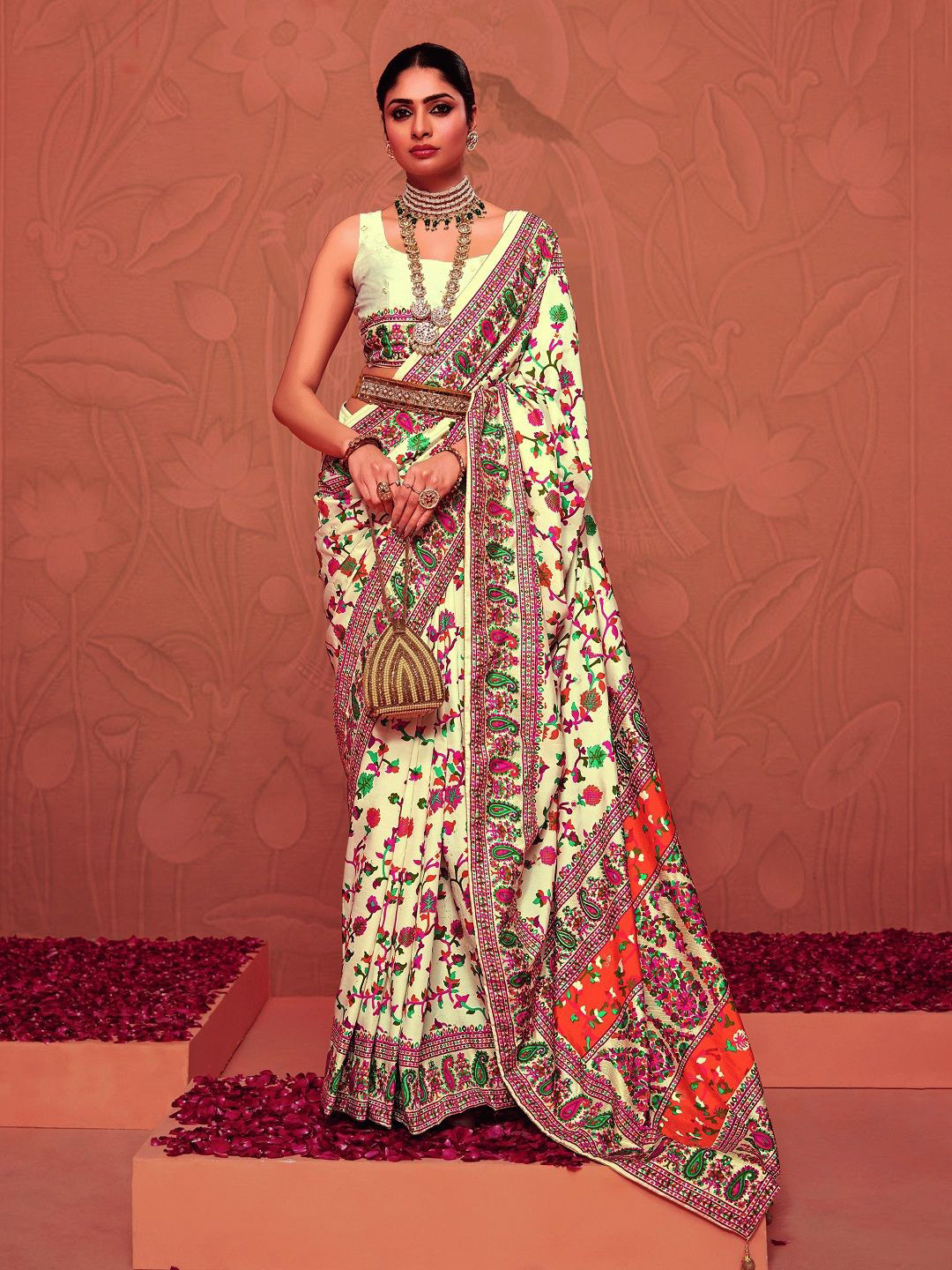 Stylum Kalamkari Tussar Saree