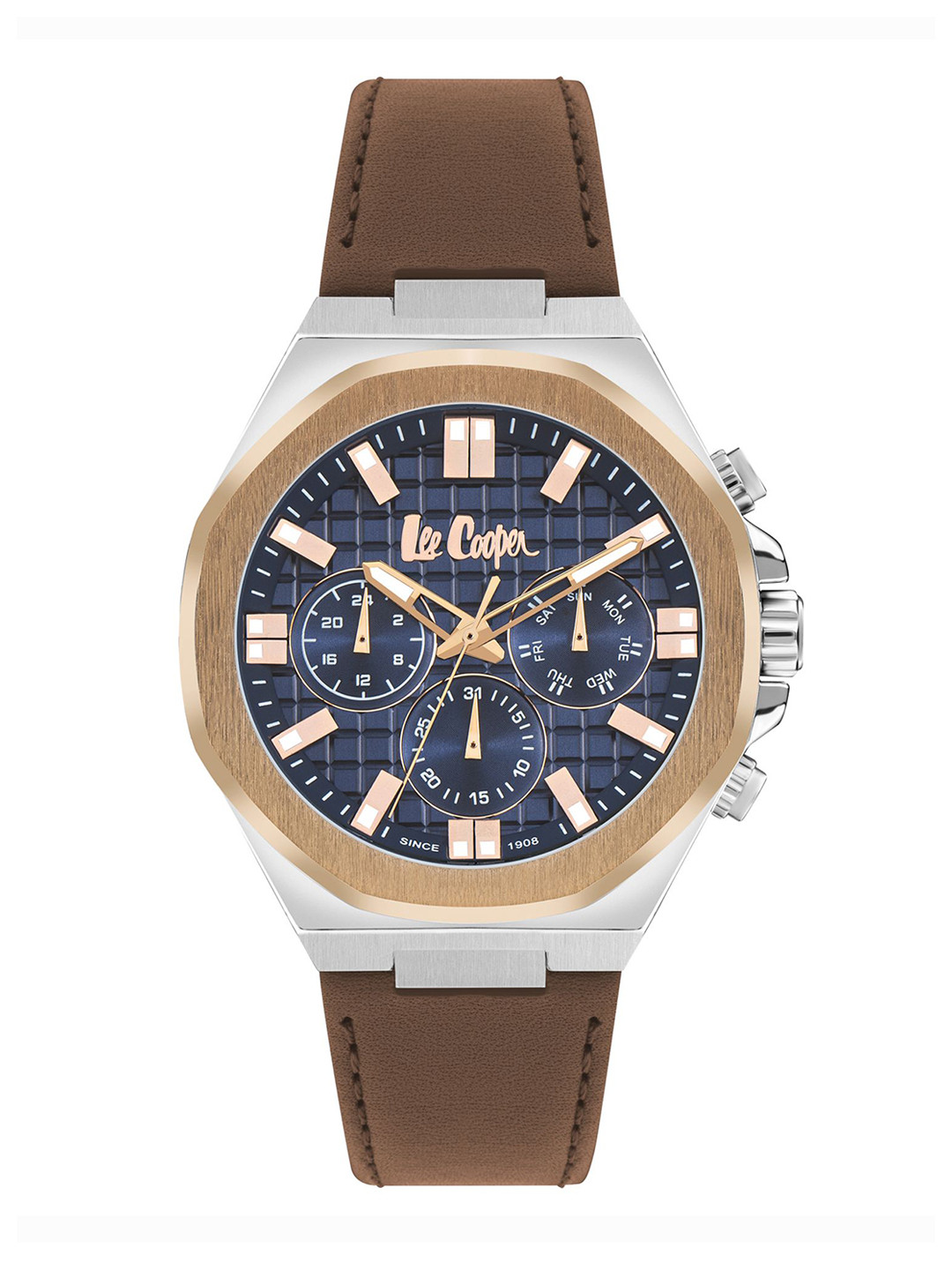 Lee Cooper Men Dial & Leather Multi Function Watch LC07983.594