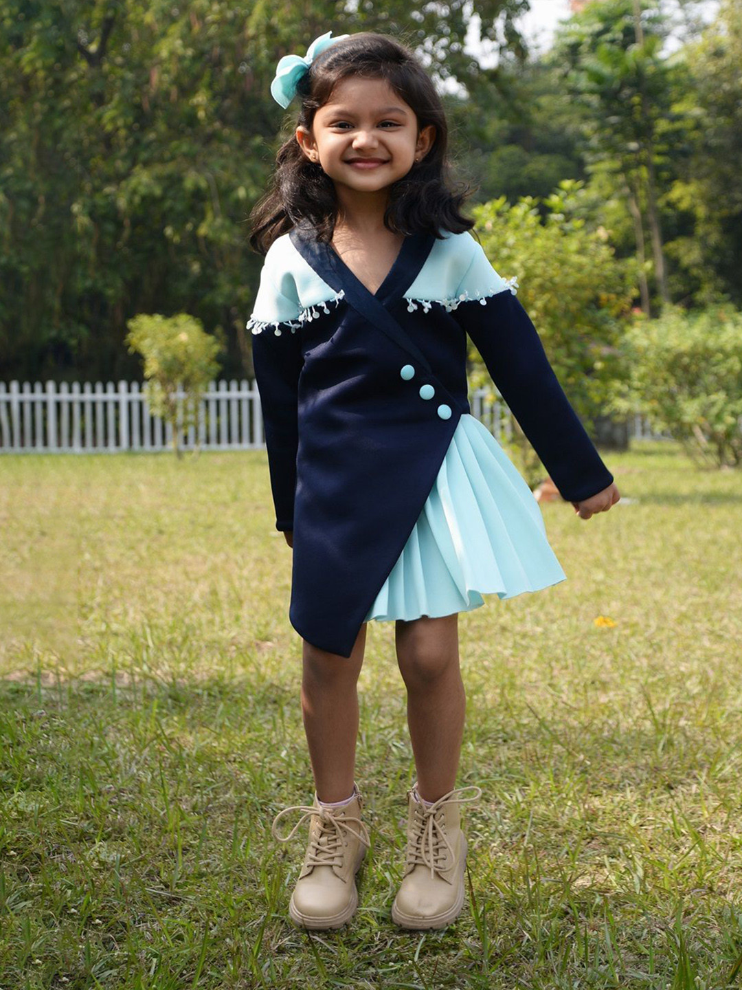 TOPLOVE Scuba Wrap Around Blazer Dress