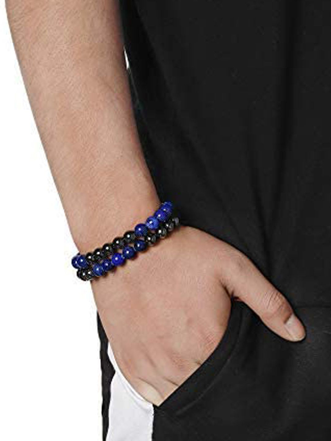 Young & Forever Unisex Set Of 2 Lapis Lazuli Bracelets
