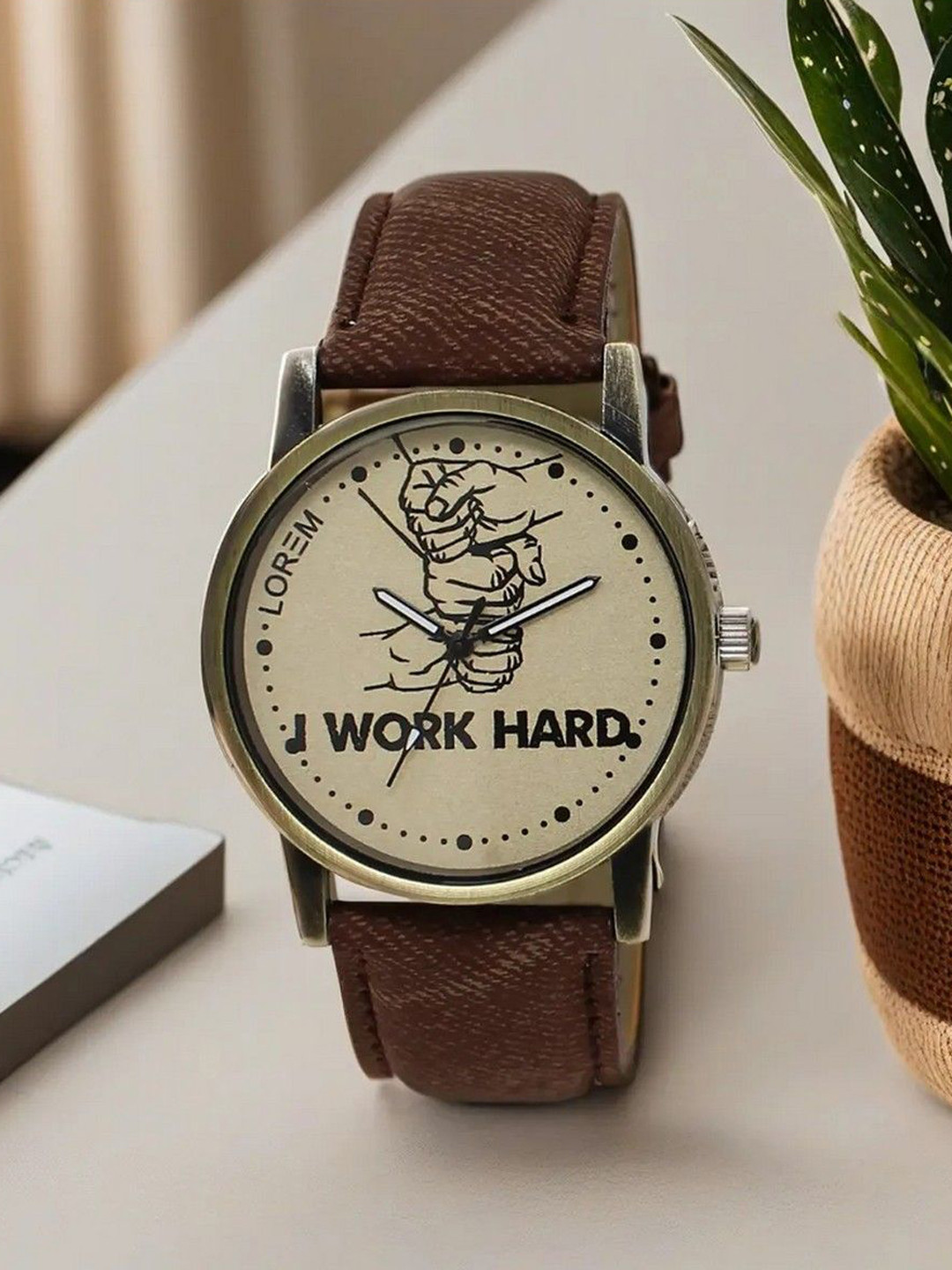 LOREM Men Embellished Dial & Straps Analogue Watch-LR29-A