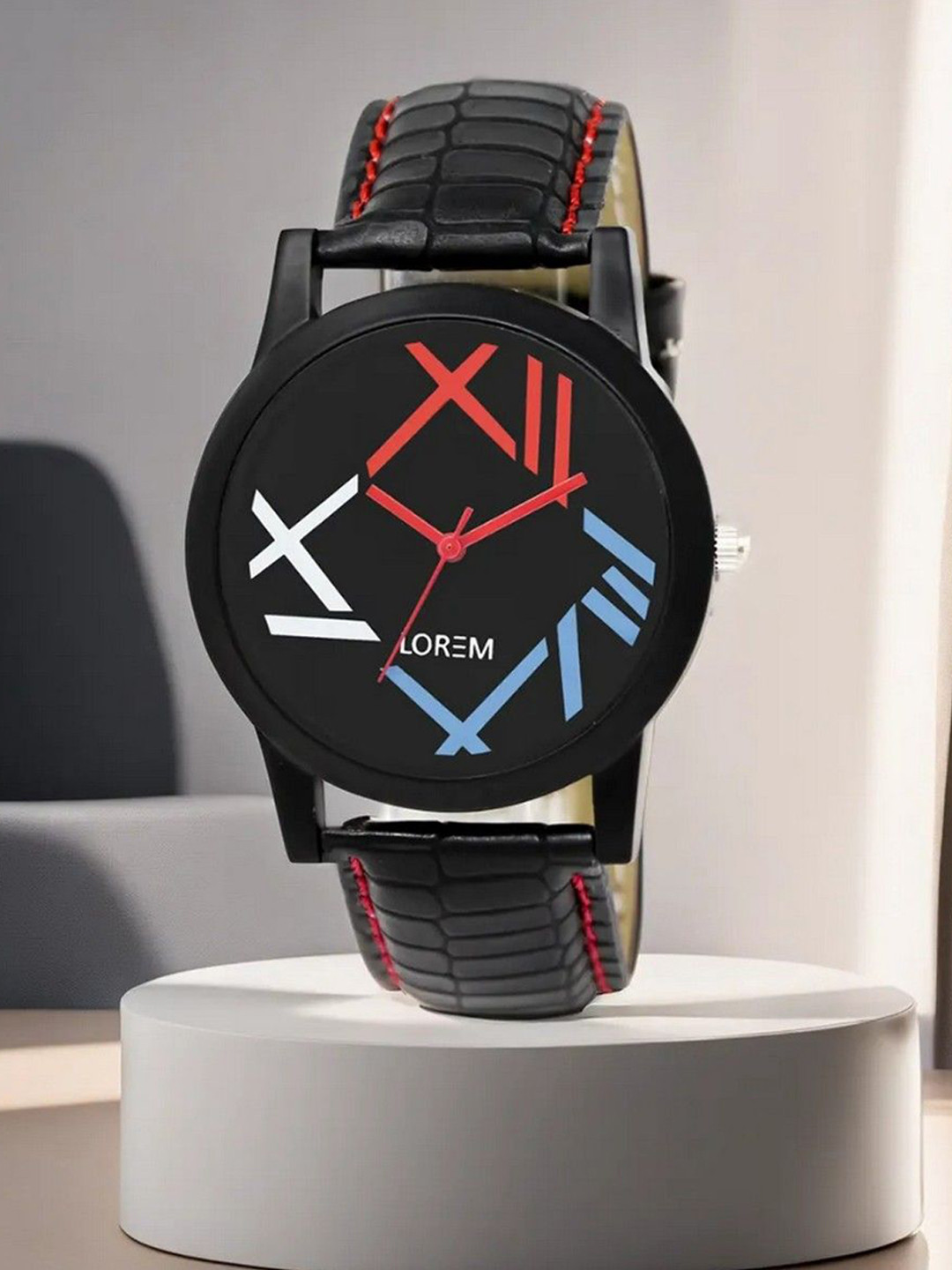 LOREM Men Printed Dial & Straps Analogue Watch-LR12-A