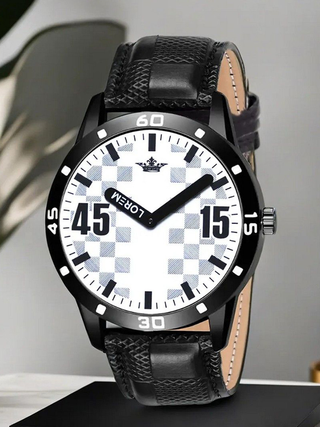 LOREM Men Dial & Textured Straps Analogue Watch LR58-A