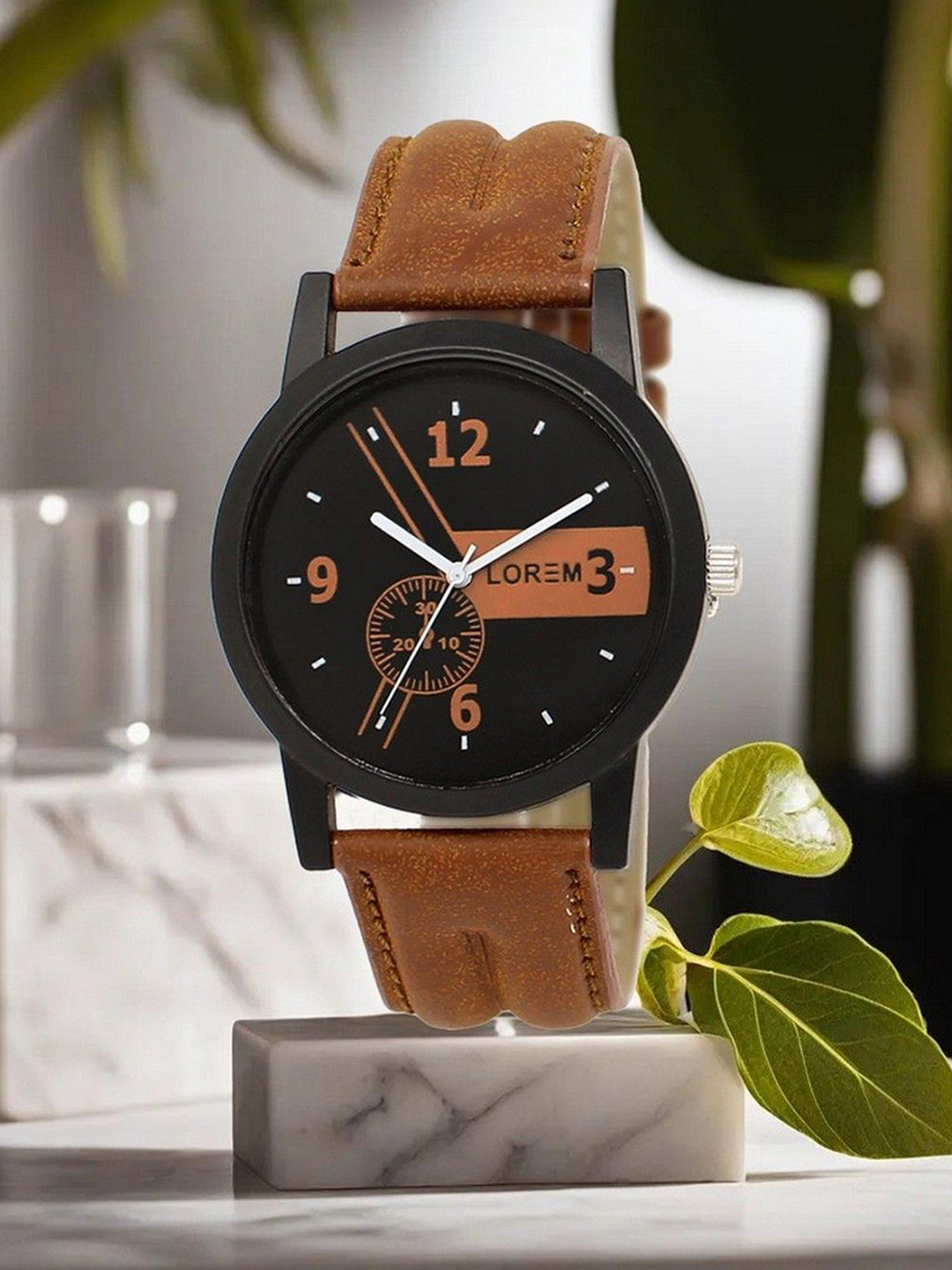 LOREM Men Dial & Wrap Around Straps Analogue Watch-LR01-A